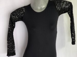 Collant fluid com manga longa de renda cód-1078